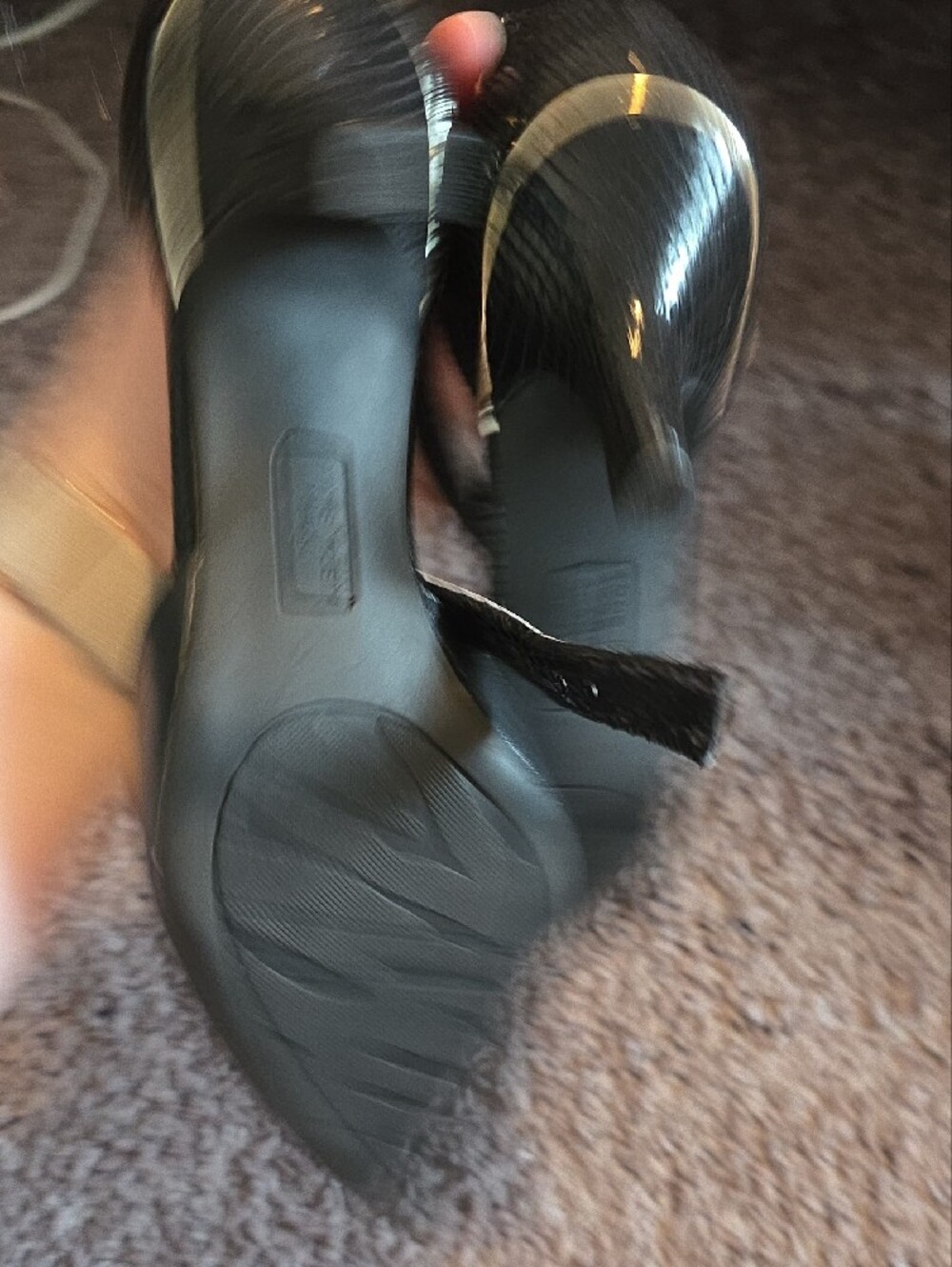 Anne Klein Black Pointed-Toe D'Orsay Slingback Heels - Picture 3 of 3